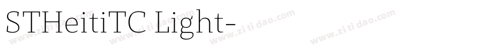 STHeitiTC Light字体转换